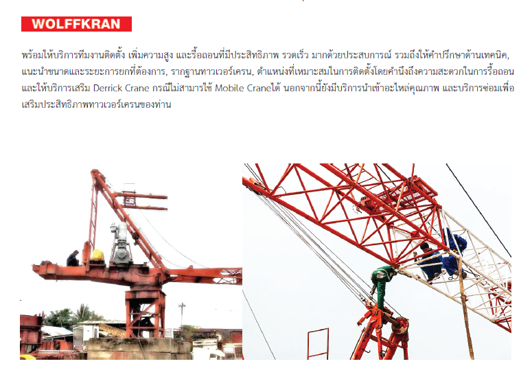 Company profile รื้อถอนทาวเวอร์เครน โดยช่างมืออาชีพ